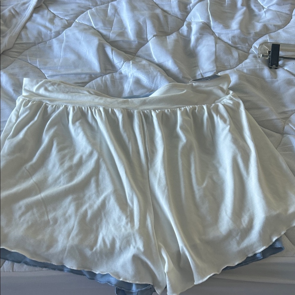 High-Waist White Women's Flow Shorts by